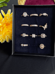 Noor-e-Gulab – Rose Gold American Diamond Ring Set